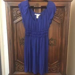 Max Studio Royal Blue Ruched Swing Dress  🌀